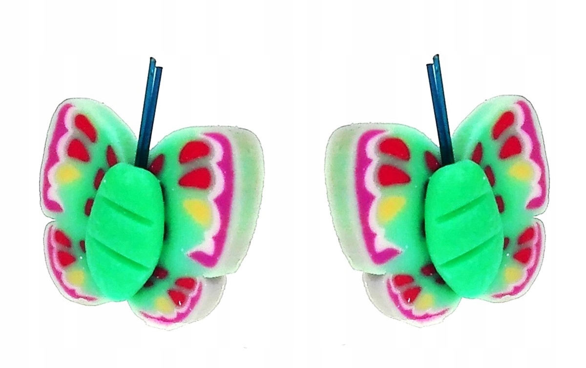 

Kolczyki motylki zielone butterfly