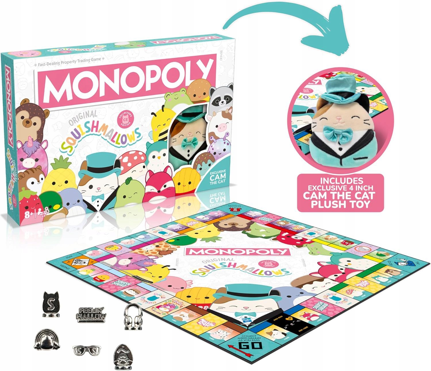 SQUISHMALLOWS: MONOPOLY (GRA PLANSZOWA) Stan opakowania oryginalne