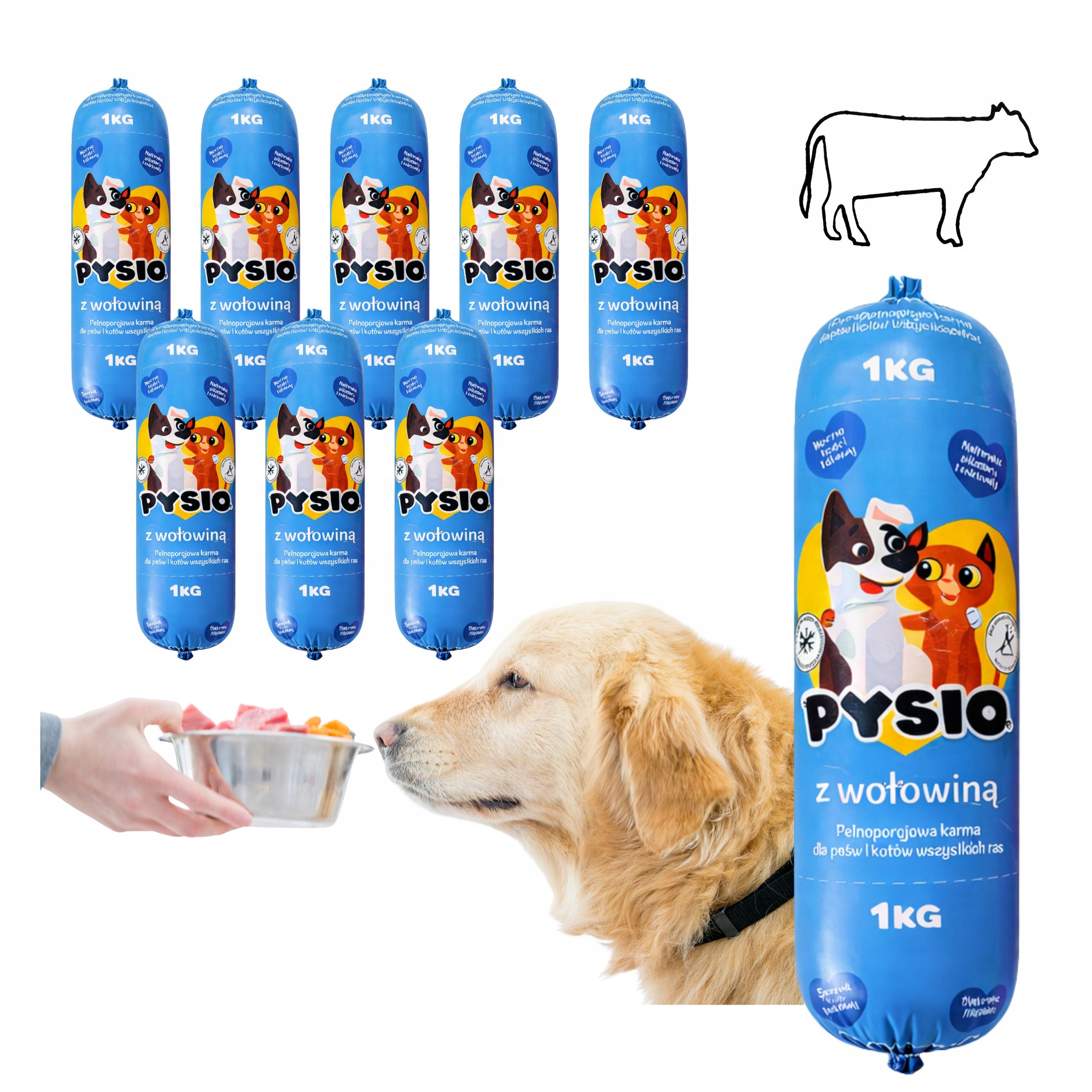 Levně Krmivo pro psa s hovězím masem tyčinka sada 29 kg 90% masa mokré krmivo pro kočky