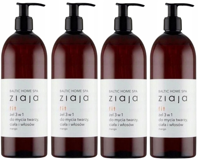 4 x Baltic Home Spa Fit Gel Na Mytí 3V1, 500 ML Ziaja Domácí lázně