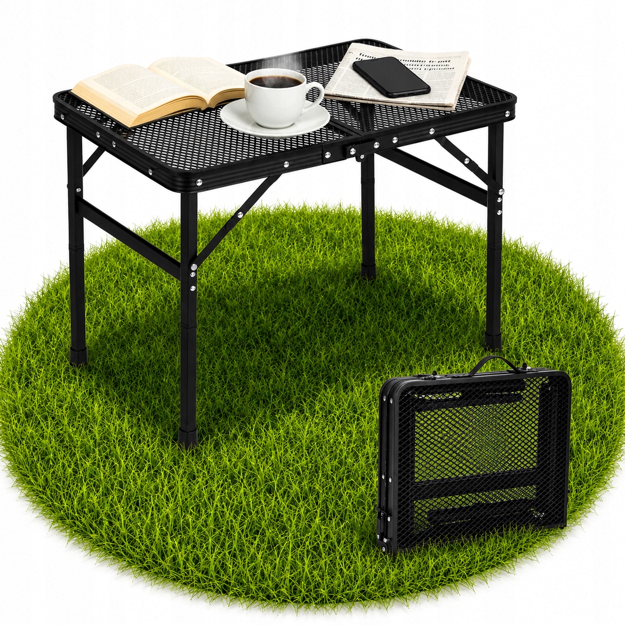 Stolik Turystyczny Składany 60x40 Cm Kempingowy W Walizkę Camping Piknik
