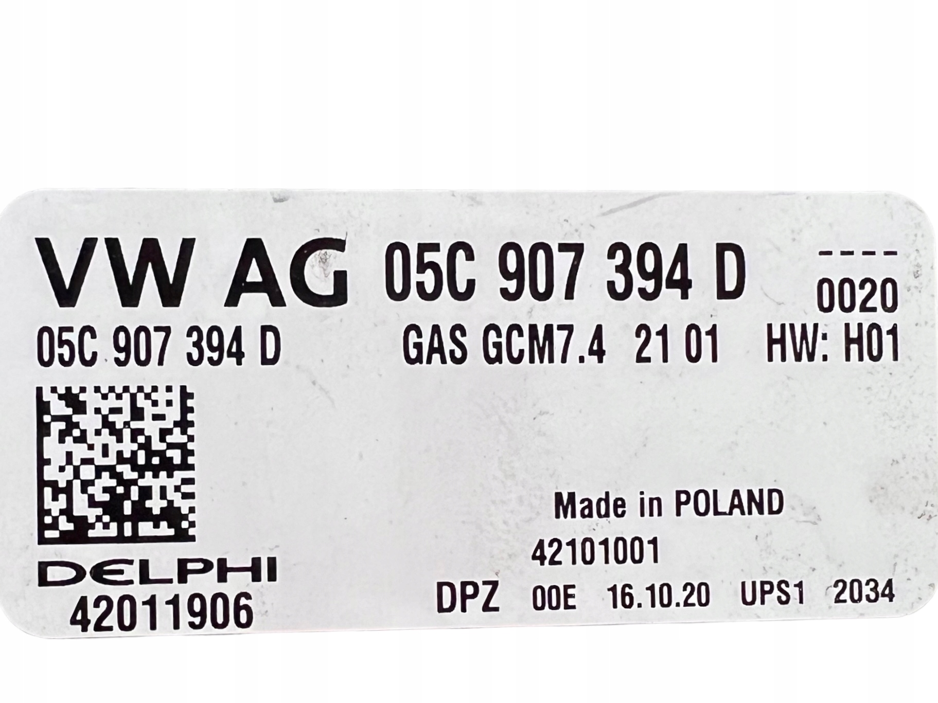 Centralina computer Motore VW POLO VI 2G 1.0 TSI