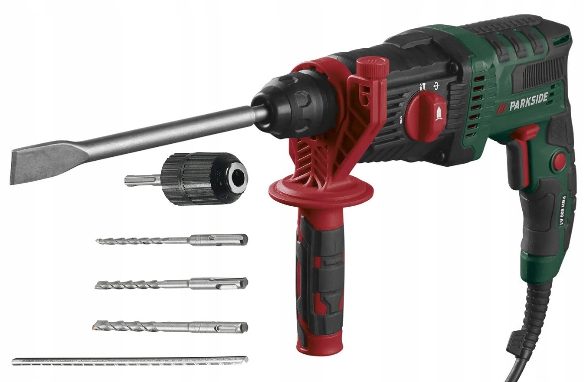 Młotowiertarka Wiertarka udarowa 1,2J 800W Sds+ (Plus) Pbh 800 A1 Parkside