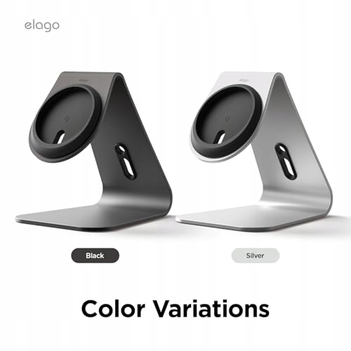 ELAGO MS4 Stacja Ładowania MagSafe iPhone 16 15 14 13 12 Aluminium Czarna — miniatura 8