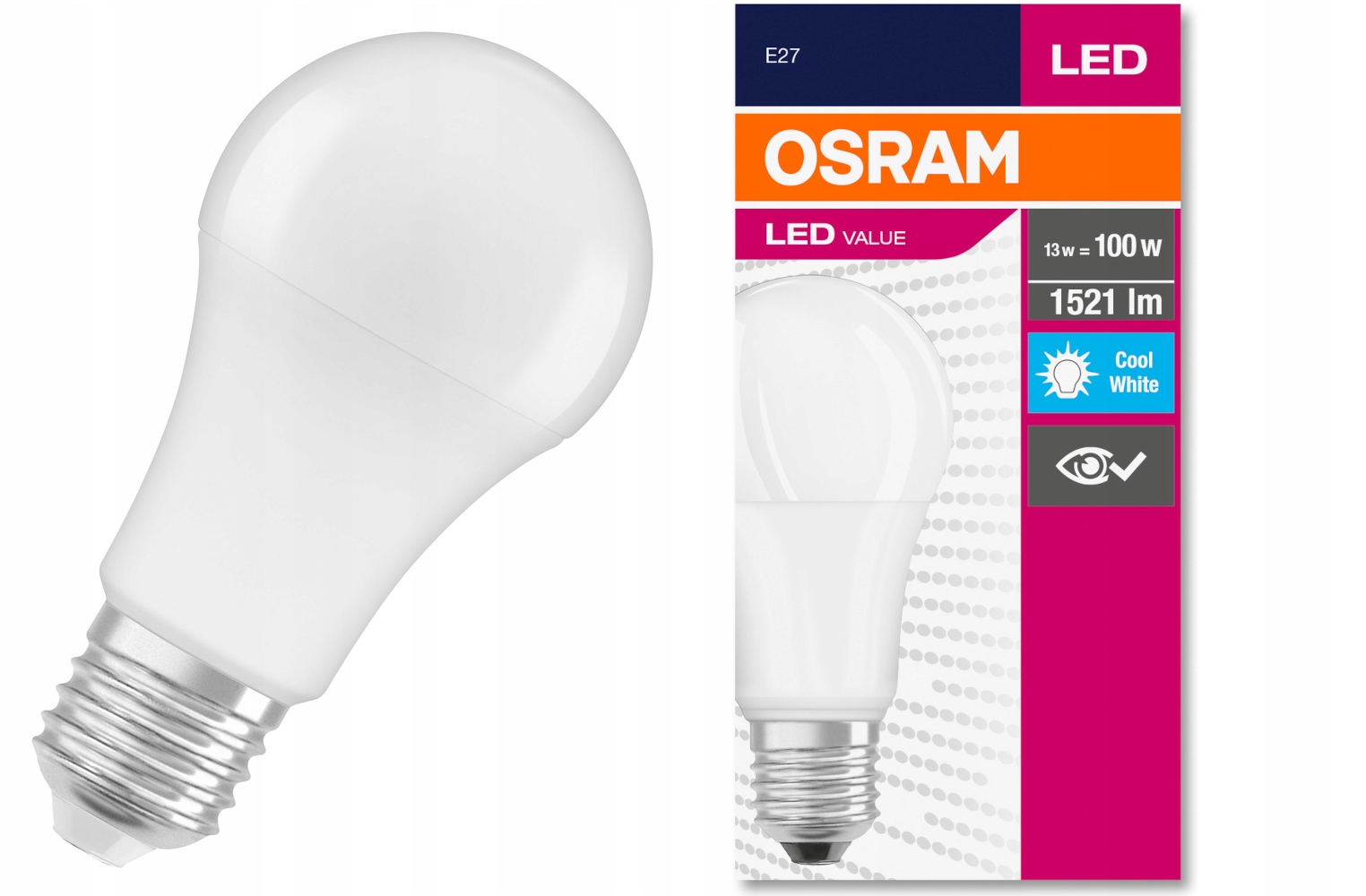 

Osram Żarówka Led E27 13W 100W 4000K 1521lm