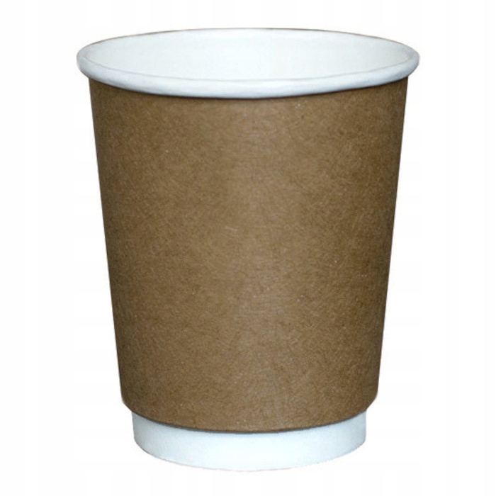 

Kubki papierowe kraft dwuwarstwowe 400ml 20szt