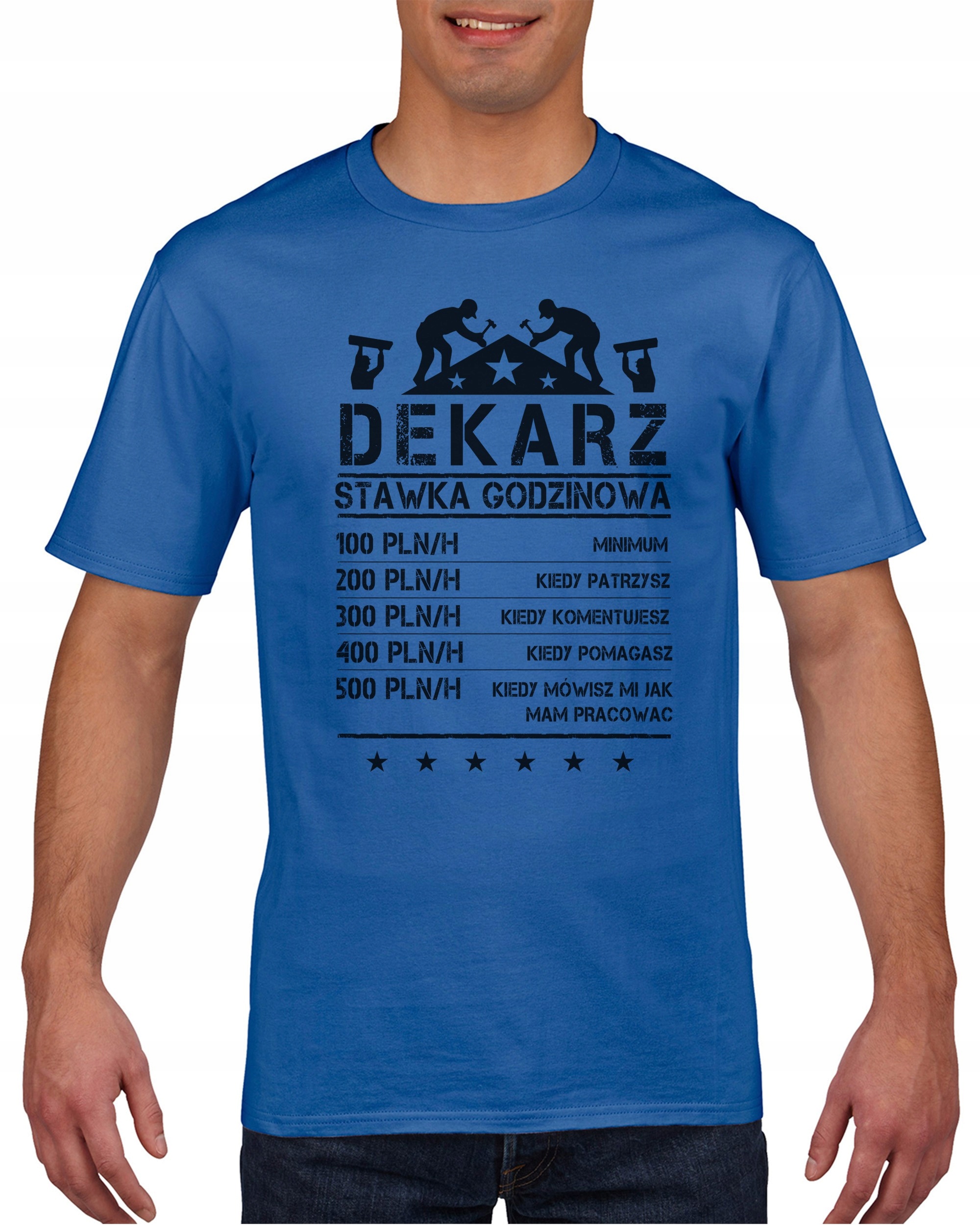 

Koszulka męska Dekarz stawka godzinowa S