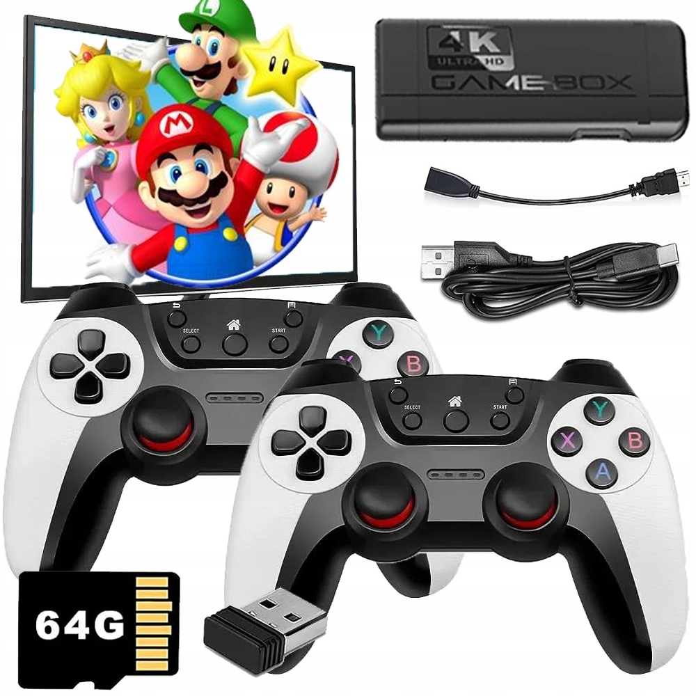 Konsola Do Gier Retro 2 Pady Game Stick 30000 Gier Kontroler 2.4G