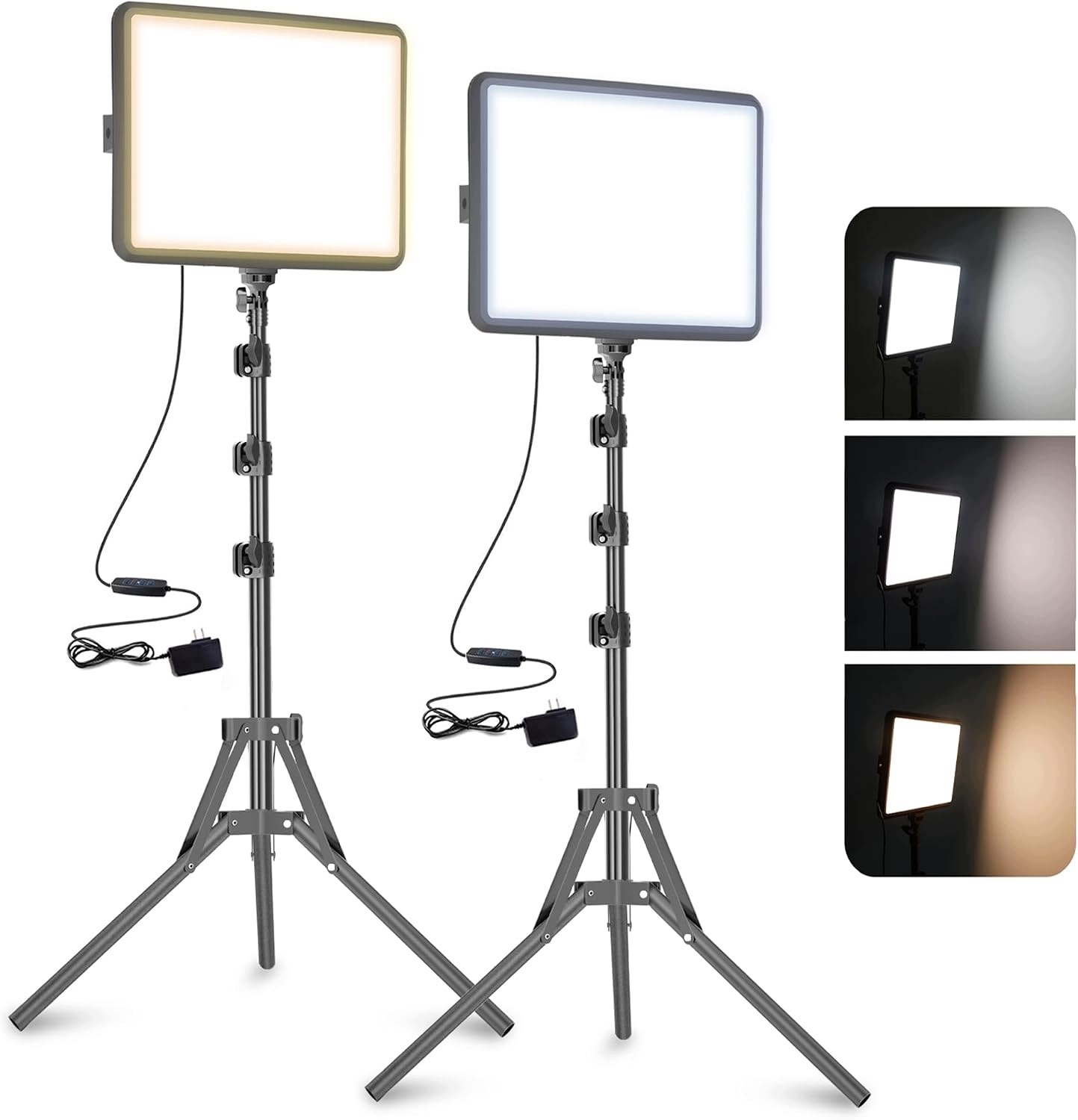 Sada 2 studiových Led lamp 25W se stativy 185 cm 2800–7000K