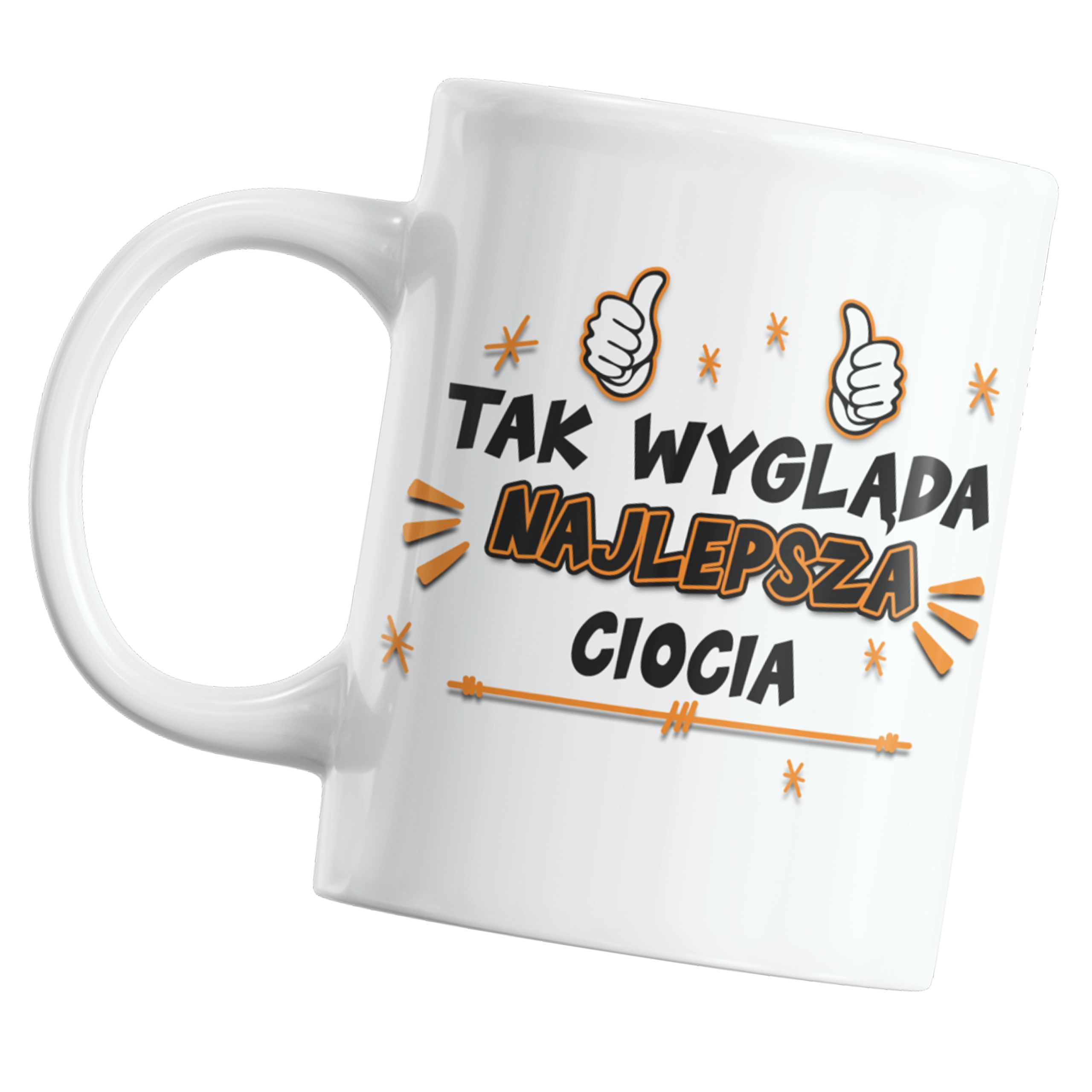 

Kubek dla cioci Ciocia dla przedszkolanki