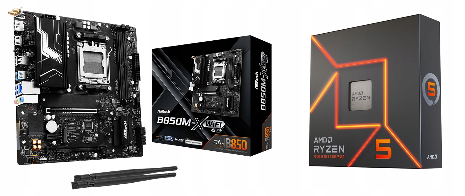 Zestaw Amd Ryzen 5 7600X B850M-X Wifi R2.0