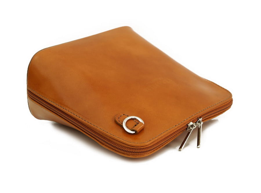 TOREBKA skórzana listonoszka stożek ZŁOTA Styl miejski