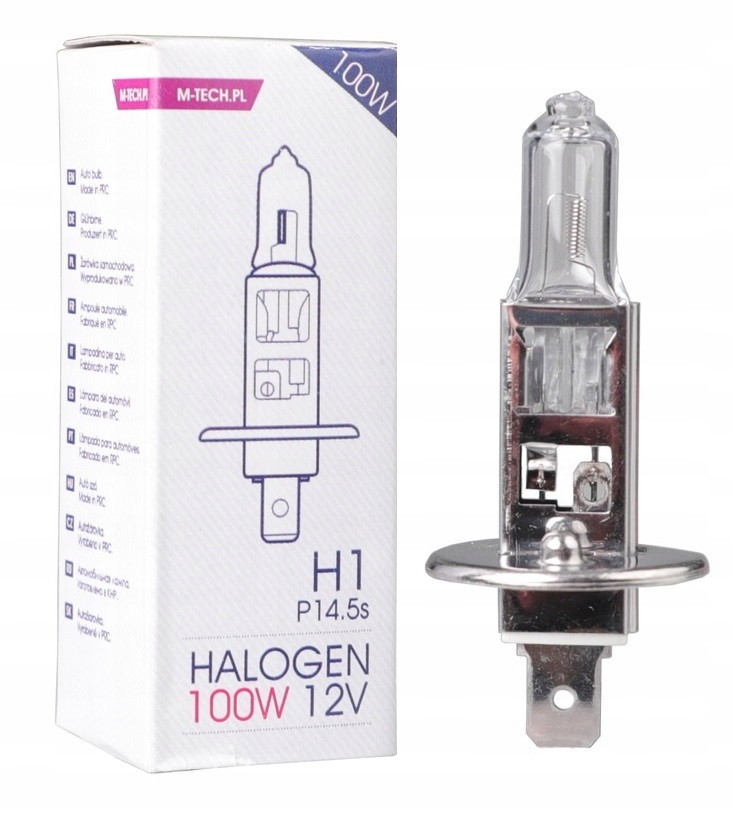 Żarówka halogenowa M-tech H1 12V 100W P14.5s 1szt. drogowe mijania Z88