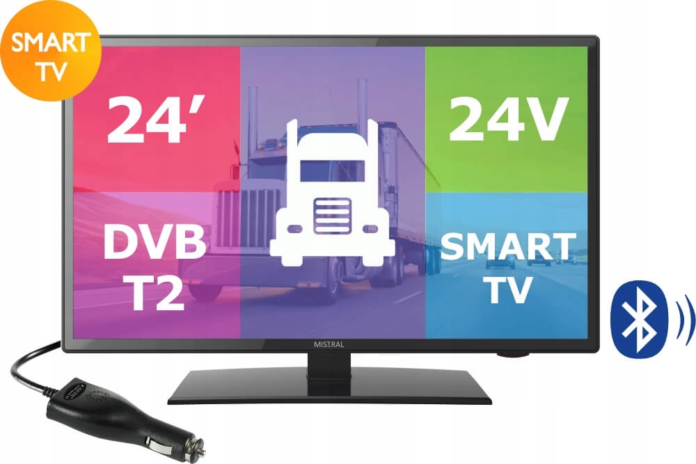 

Telewizor Samochodowy Tv Tir 23,8 Fhd 12/24V Smart