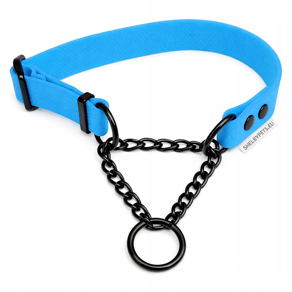 Polostahovací obojek Martingale L pro velkého psa Hexa Biothane modrý