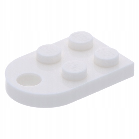 

Lego Płytka 2 x 3 z otworem 3176 Biała Nowa