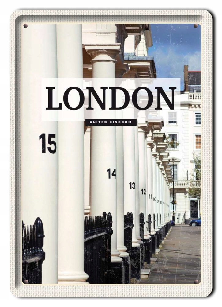 Londyn Plakat Metalowy Obrazek #13499