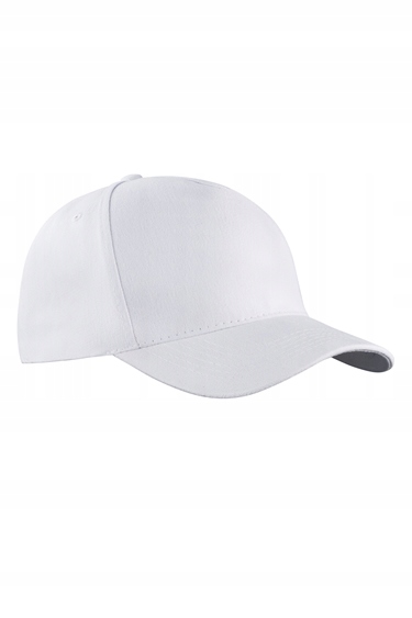 

Czapka z Daszkiem Bejzbolówka 5panel Unisix Biała