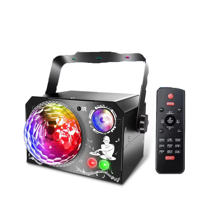 Disco Lampy Pro Domácí Párty Vánoční Světla Rgb Led Laser Dálkové Ovládání