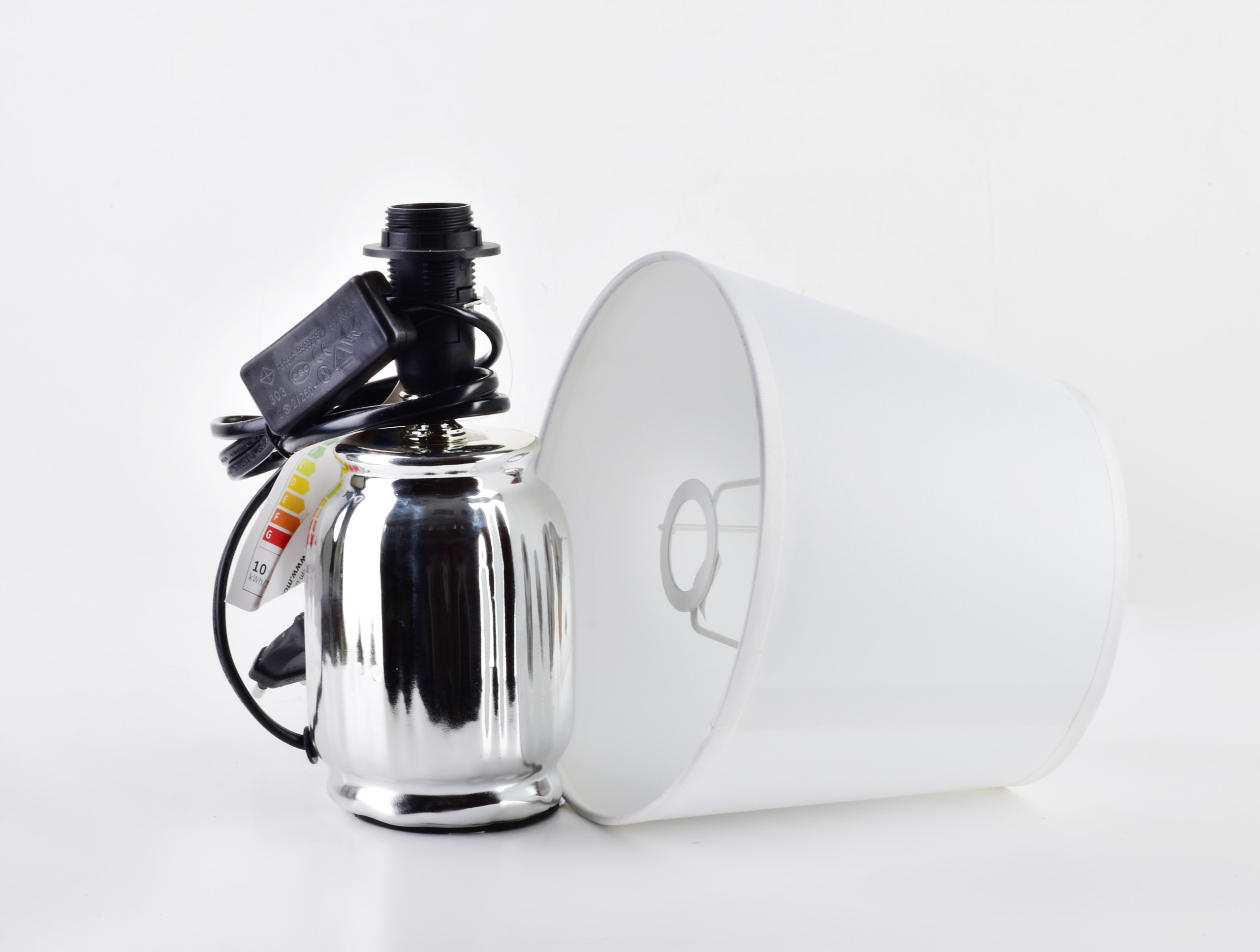 LAMPA STOŁOWA lampka nocna DO SALONU srebrna 8416 Kod producenta 5905204628416