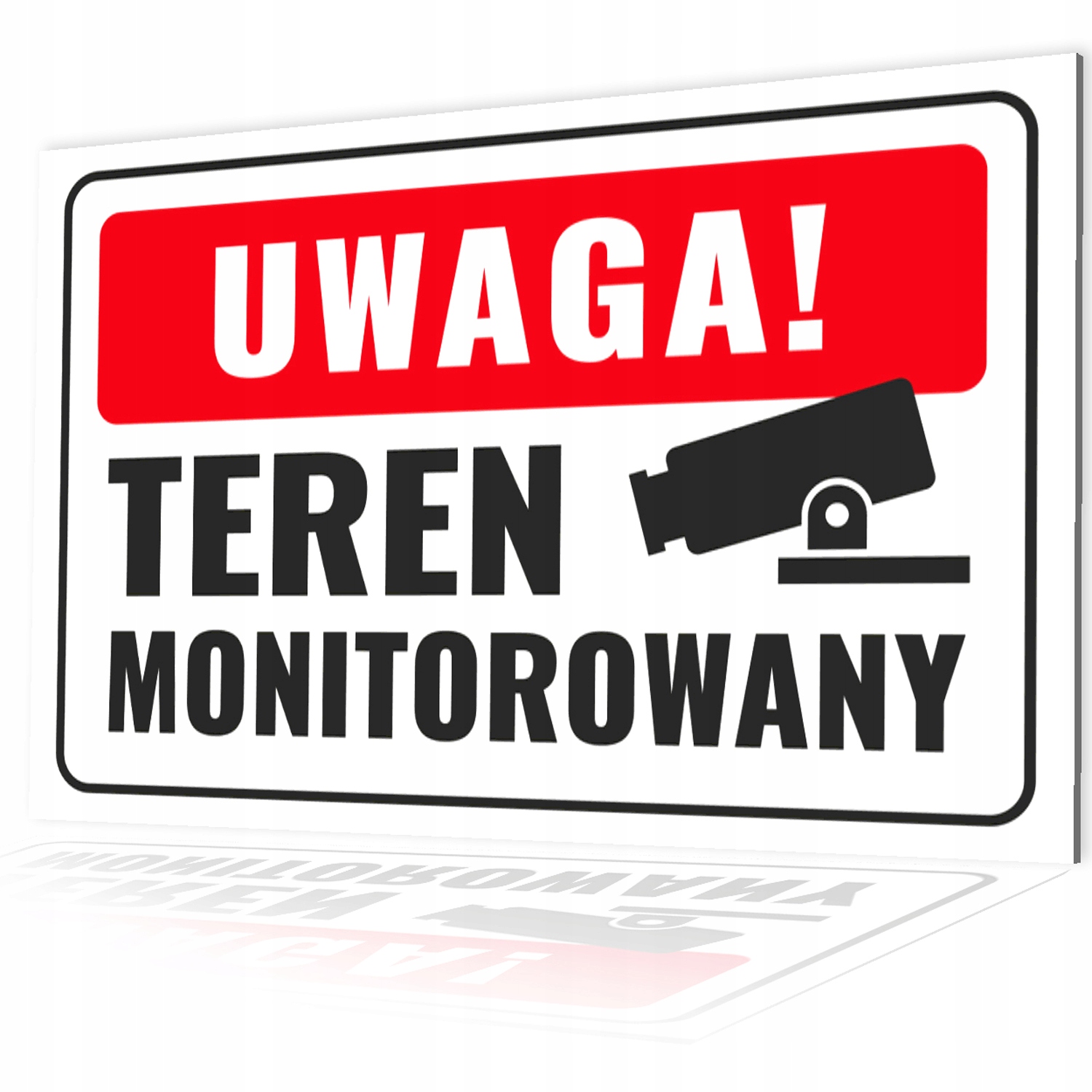 TABLICZKA TEREN MONITOROWANY ZNAK TEREN MONITOROWANY PCV 300x200mm