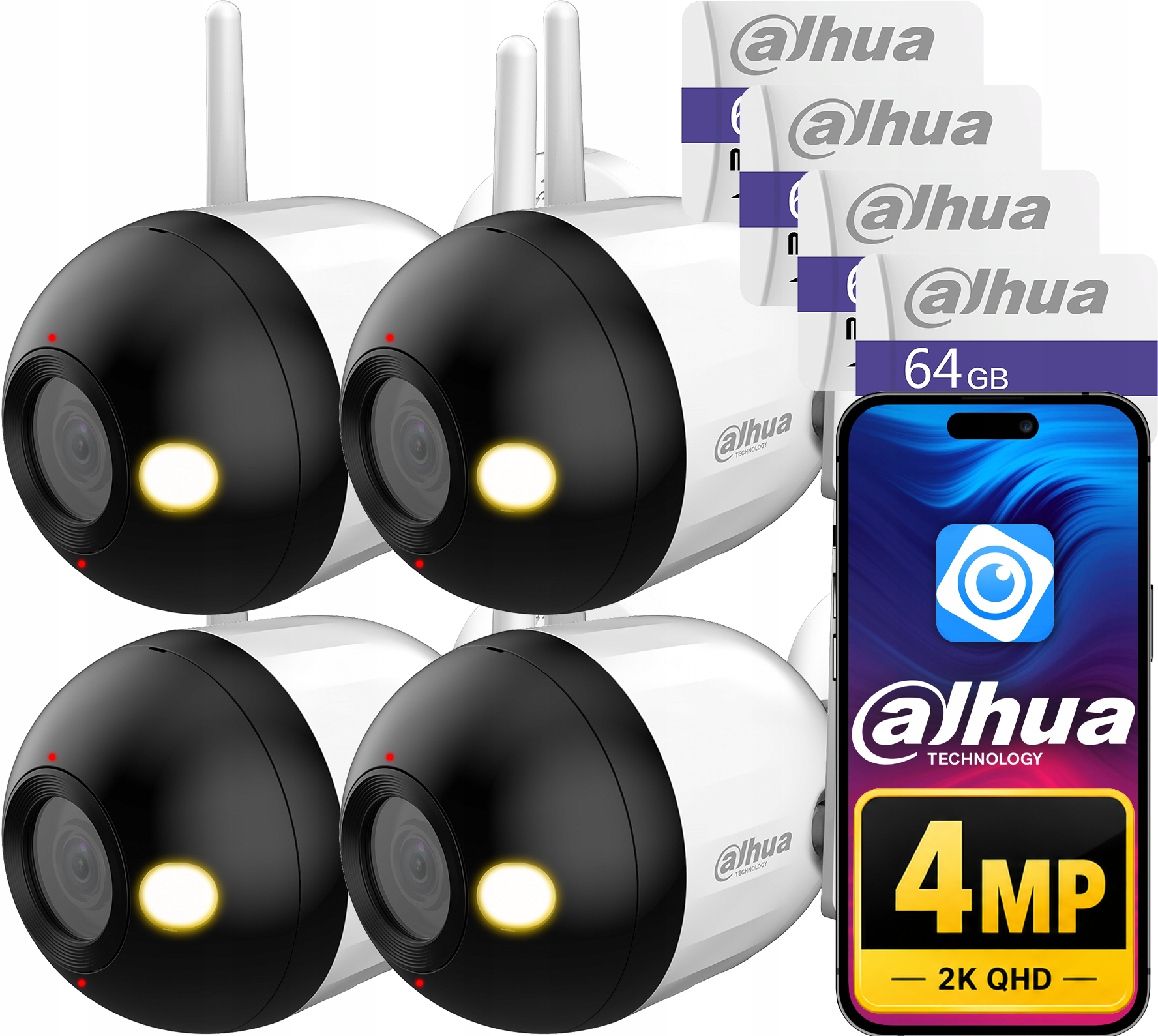 WiFi kamera Dahua x4 4MPx F4C-PV Smart Dual Light 64GB audio detekce Ai