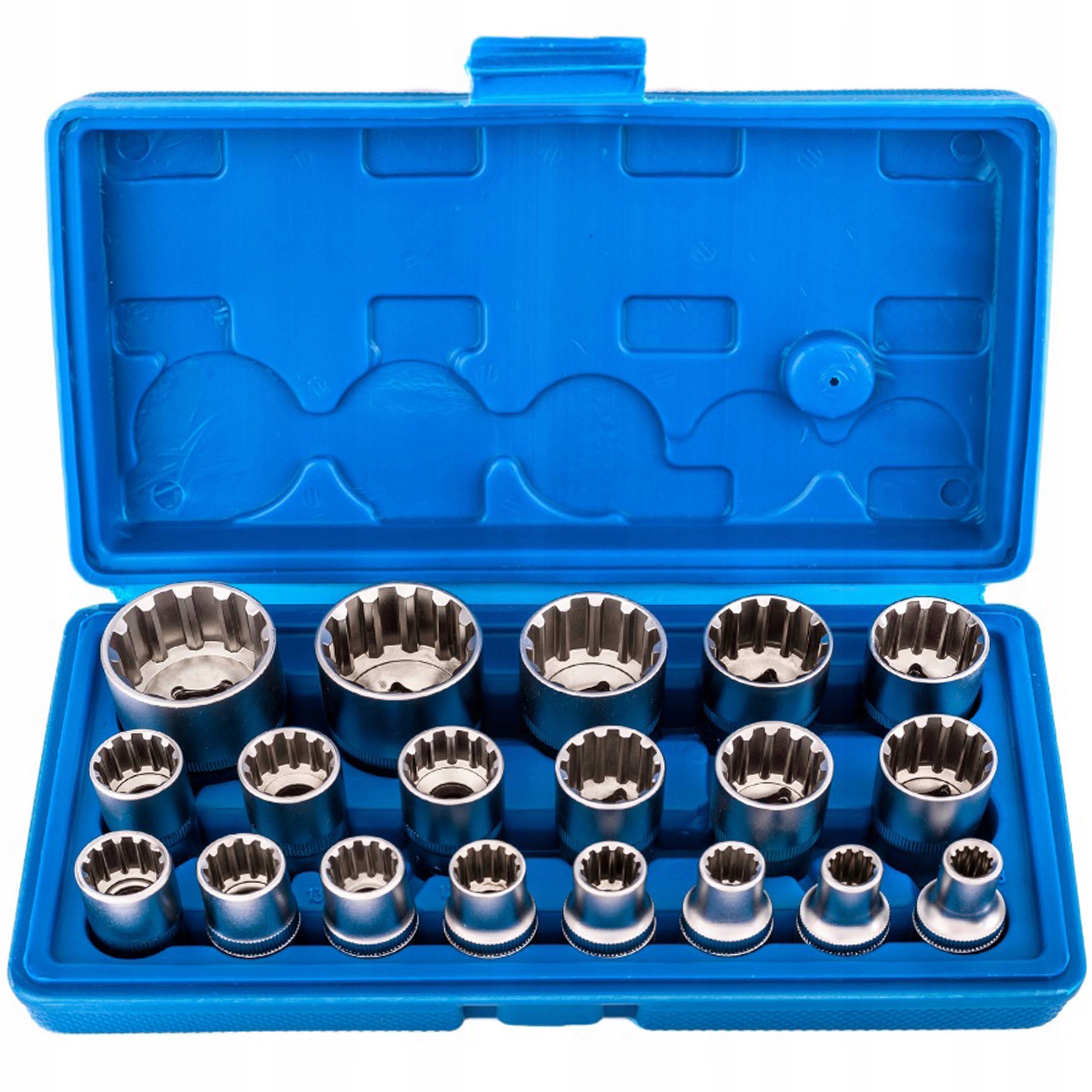 Zestaw Kluczy Nasadki Spline 8-32 Klucze 1/2 19el