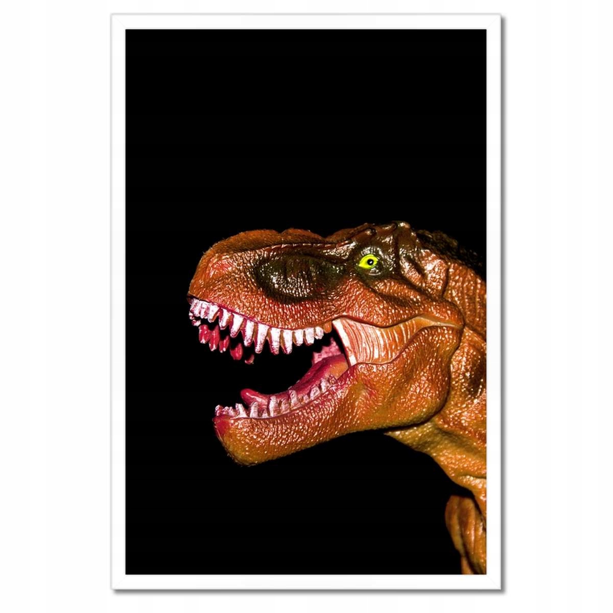 Plakáty v rámu 40x60 Tyranosaurus na černém pozadí