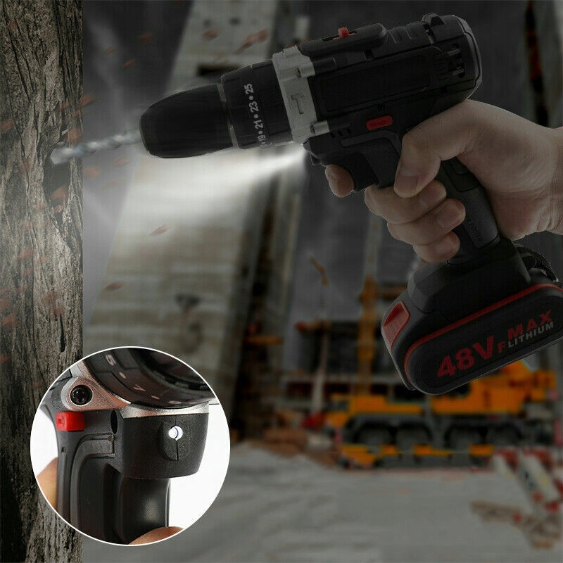 ELEKTRYCZNY KLUCZ UDAROWY 48 V II BIEGI ZESTAW WKRĘTAREK +2*AKU Maksymalny moment obrotowy 45 Nm