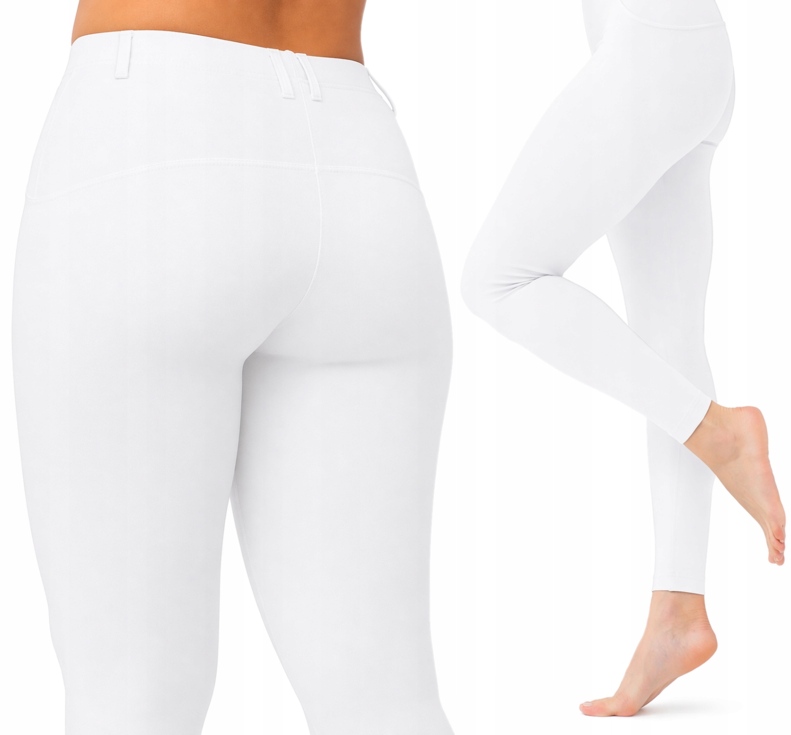 Legginsy Gatta Skinny Hot elastyczne spodnie na wiosnę M białe