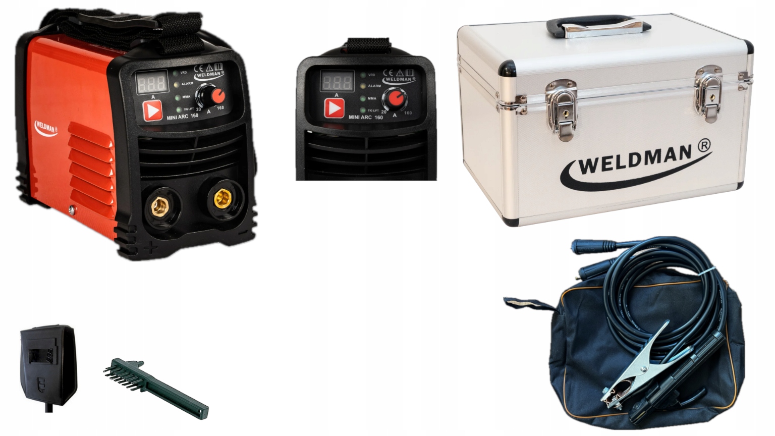 Spawarka elektrodowa Inwertorowa Mma Arc Mini 160 Weldman Walizka