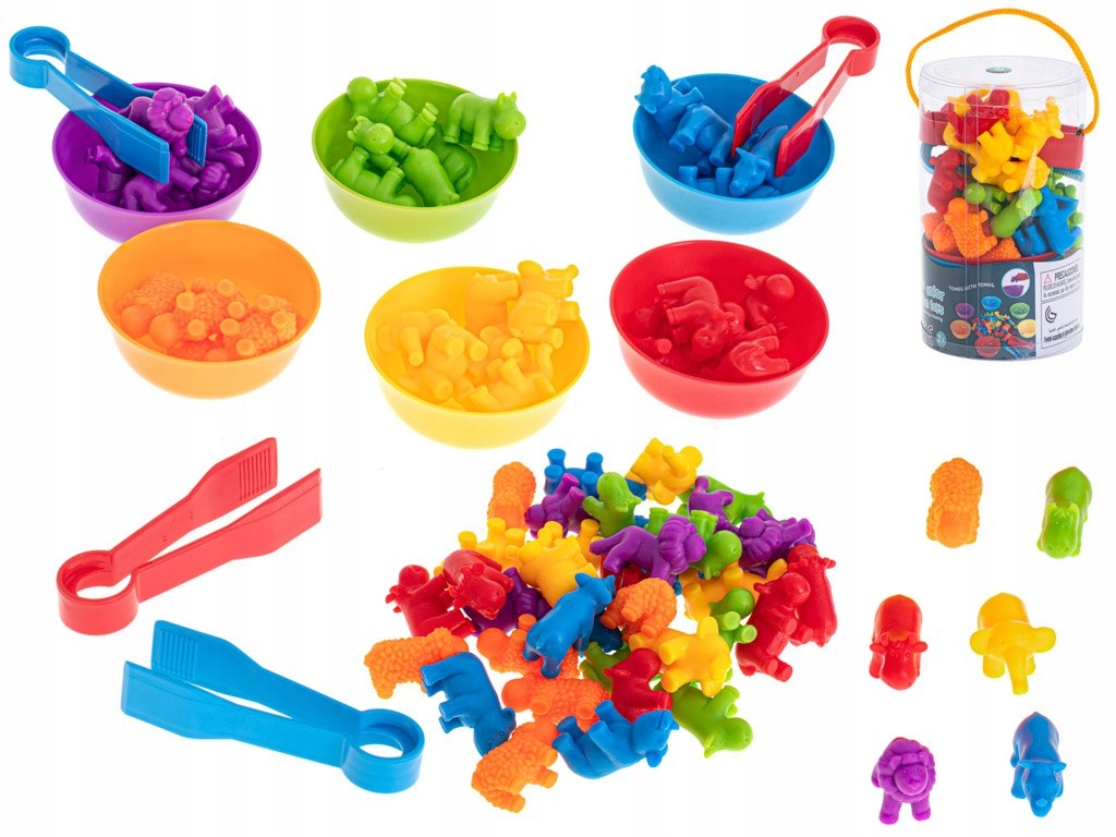 

Zwierzęta Safari Nauka Liczenia Montessori 36el