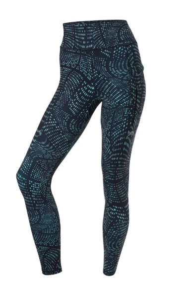 Legginsy funkcyjne damskie z wysokim stanem Fitness Sport Crivit Petrol S