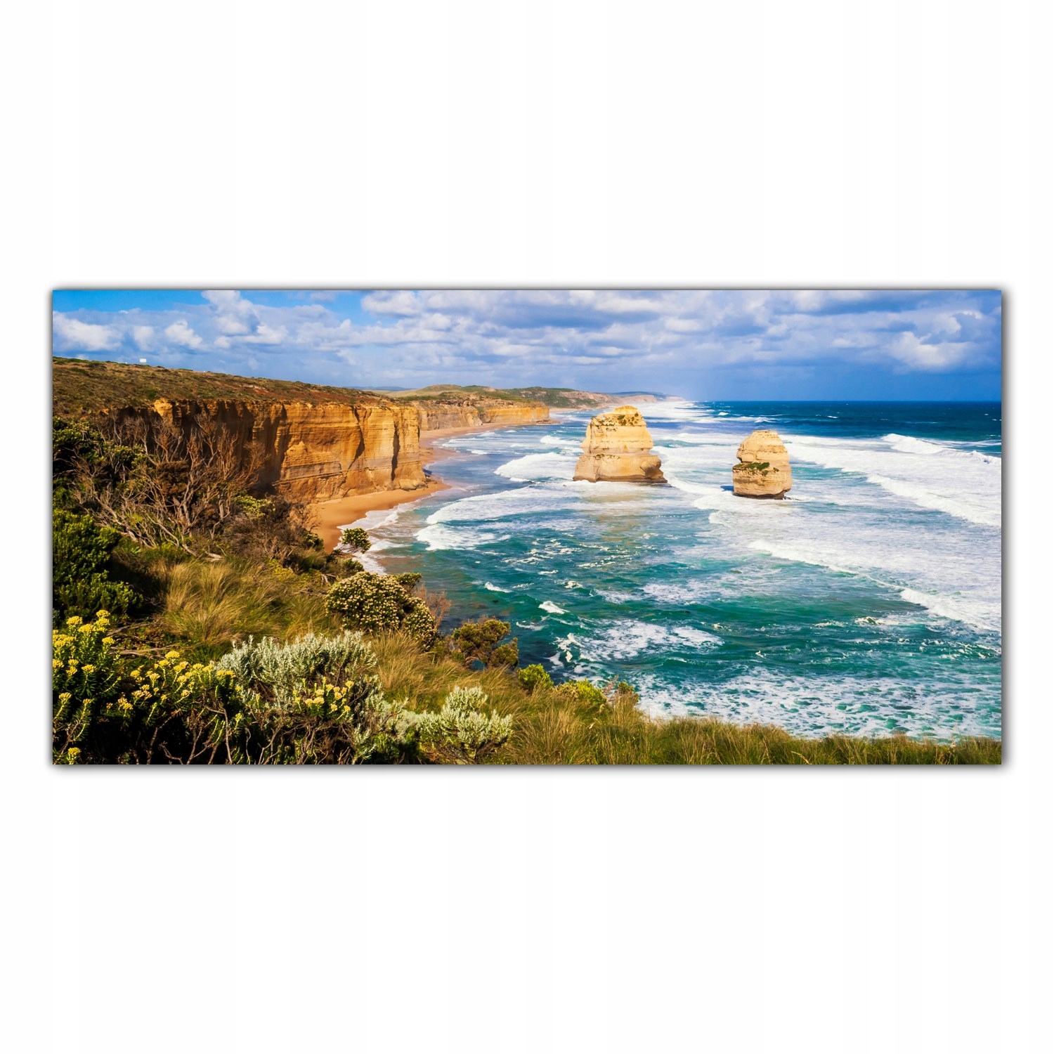 Pláž Austrálie 120x60 Tvrzené sklo do kuchyně