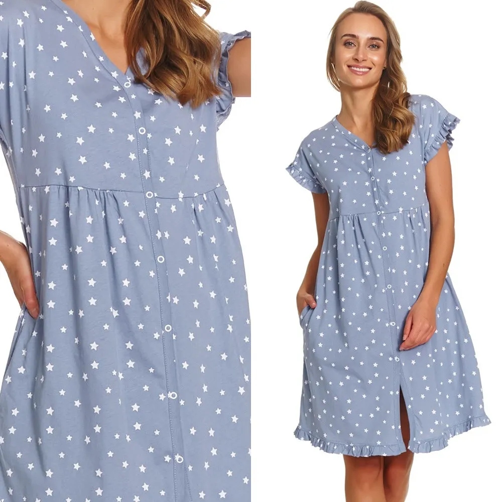 Dámská košile noční Doctor Nap 7455 M 38 Modrá