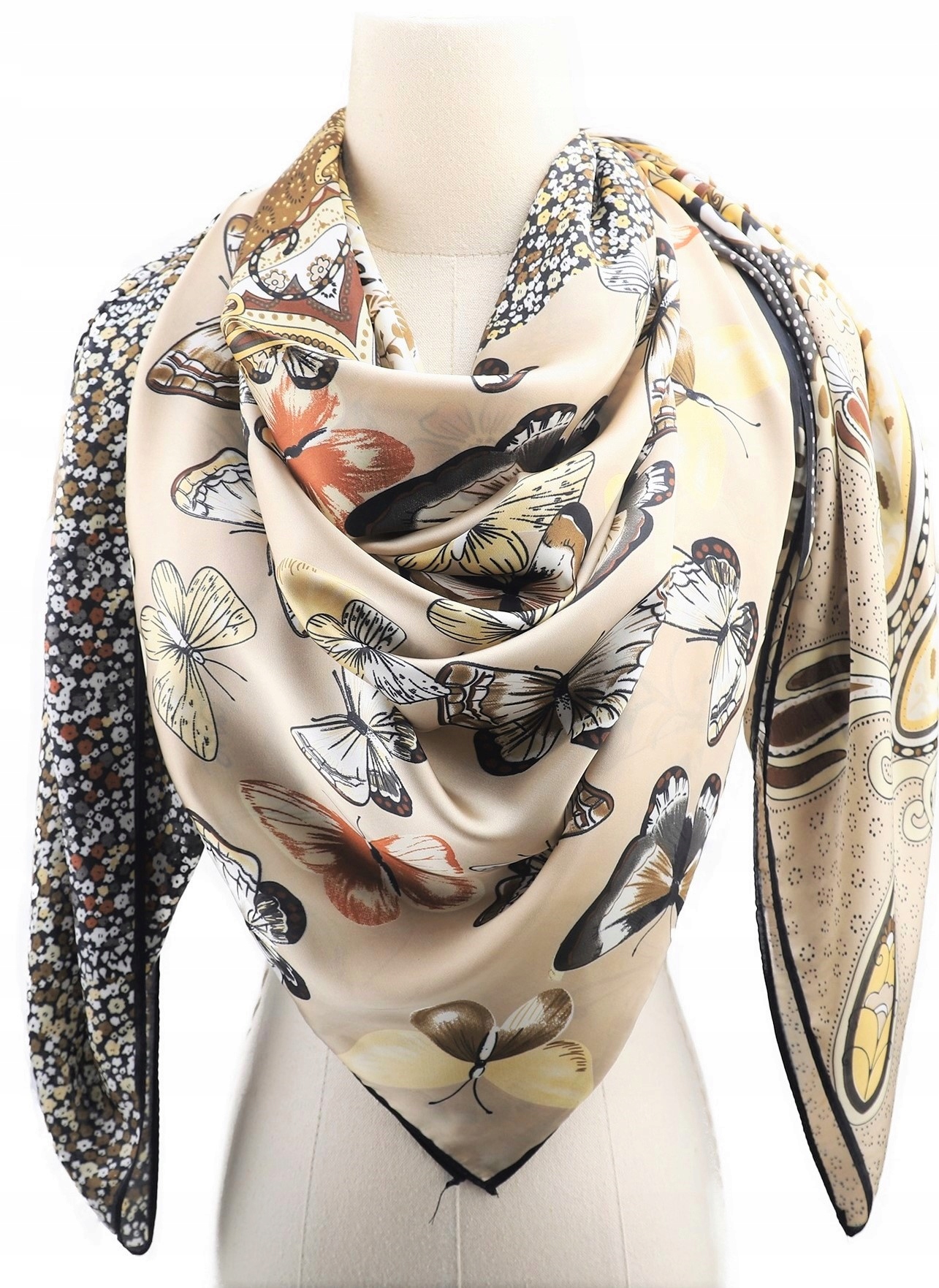 

Duża Chusta Apaszka Narzutka Szal Damski 130/130CM