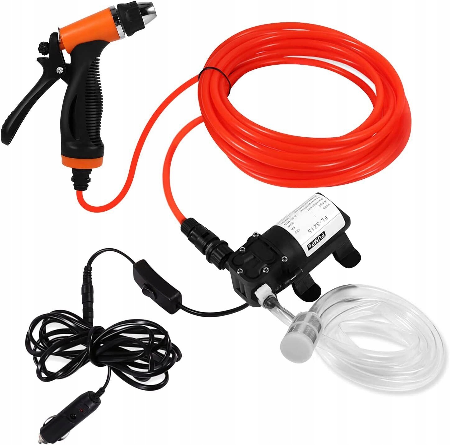 Tlaková Myčka Samonasávací Pumpa Dvojitá Sada 12V 100W Výkonná
