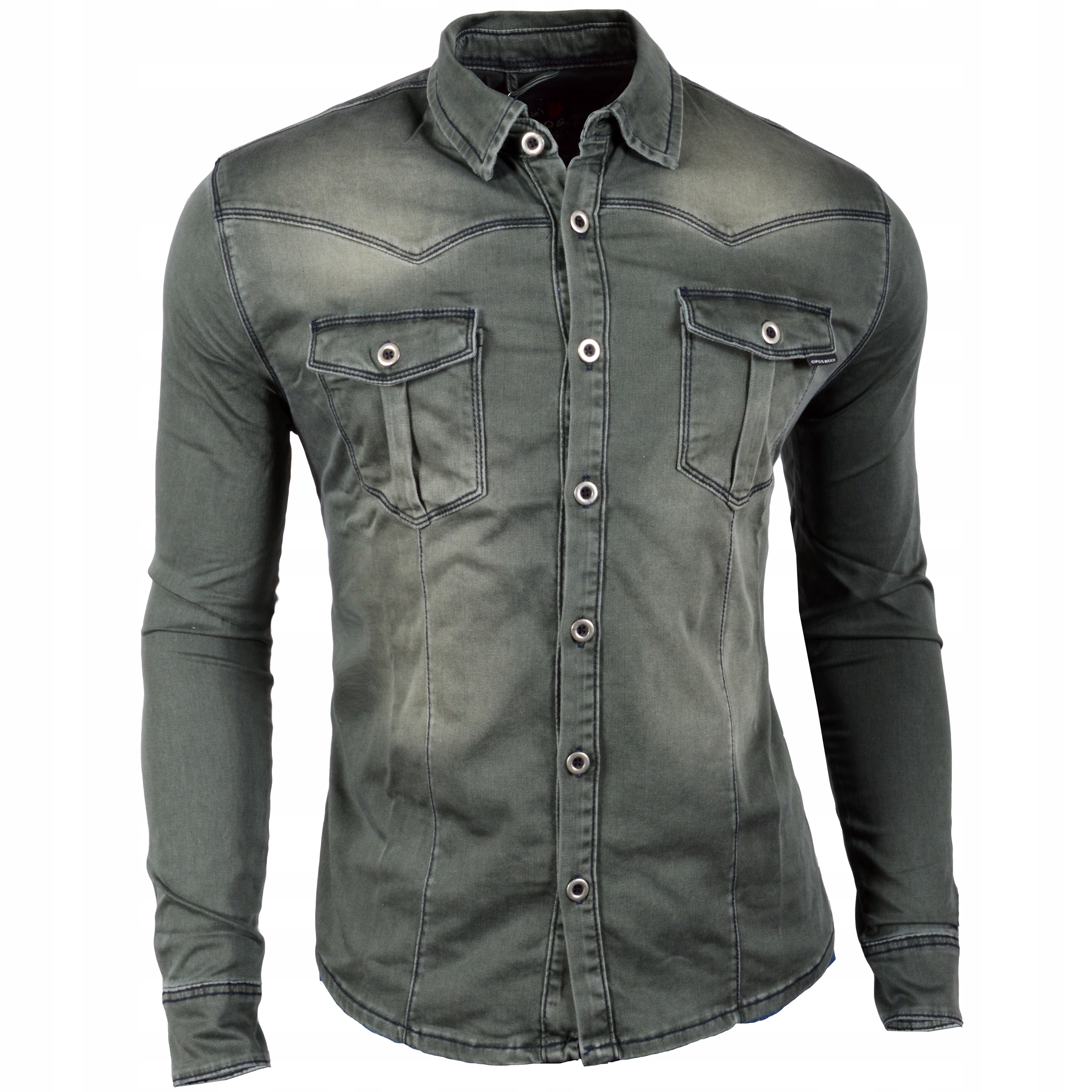 Pánská košile Casual Jeans Bavlněná Elastická Cipo Baxx