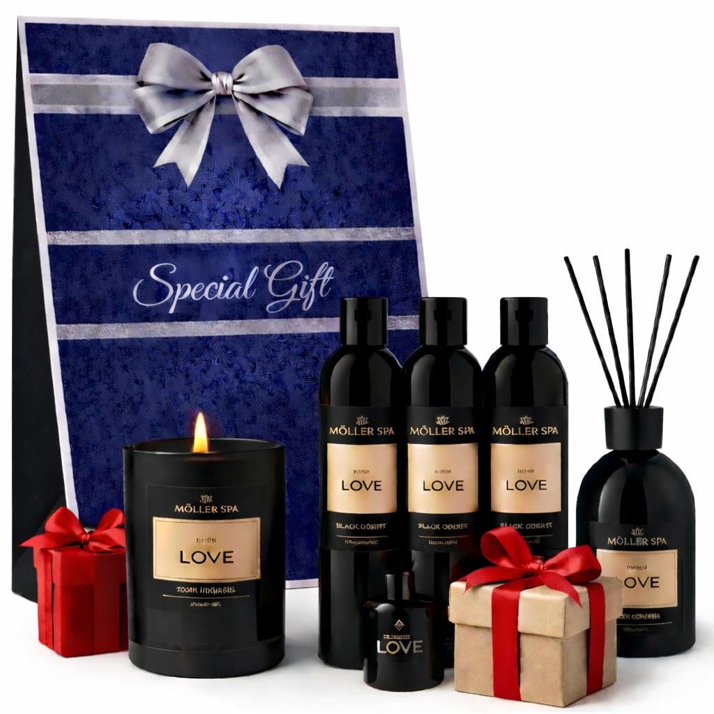 dárková sada Dárek Gel Šampon Mýdlo Vůně Svíčka jako Dárek