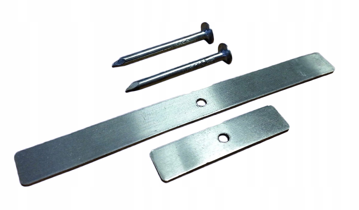 

Uchwyt aluminiowy z gwoździem 80/10/1mm 100 sztuk
