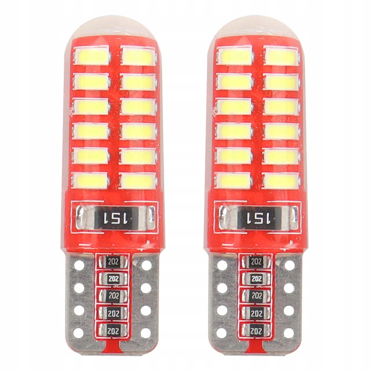 

Led Canbus 24SMD 3014 T10 W5W Silicon 12V Biała