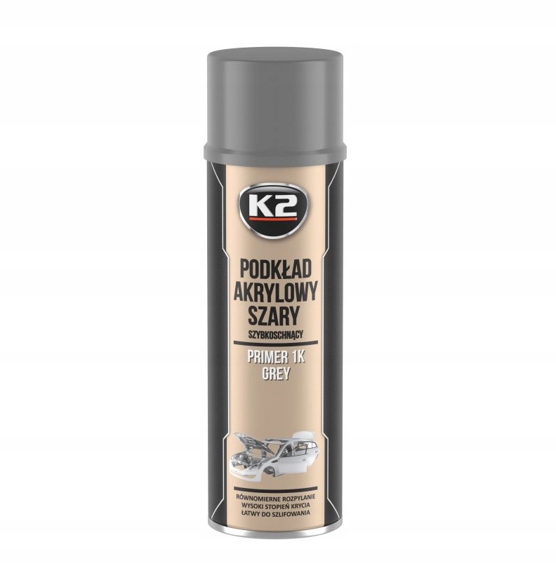 

K2 Szybkoschnący Akrylowy Podkład Szary 500 ML