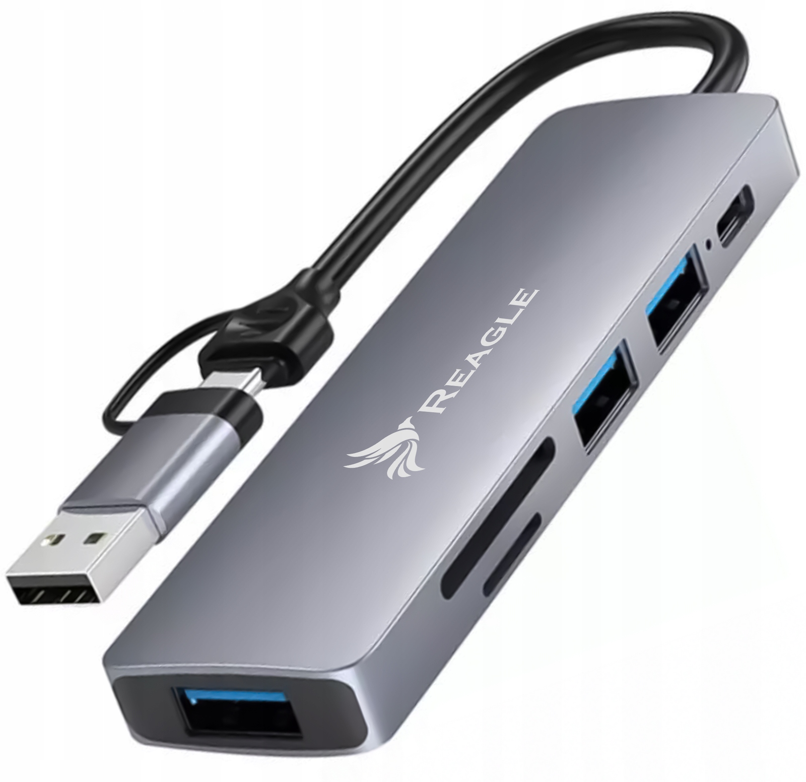 Adapter Hub Reagle 6 w 1 Usb 3.2 Rozdzielacz Adapter Usb-c