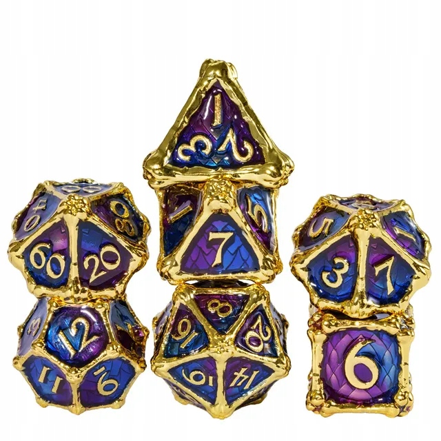 SMOCZY KAPŁAN - VOKUN ZESTAW 7 METALOWYCH KOŚCI RPG