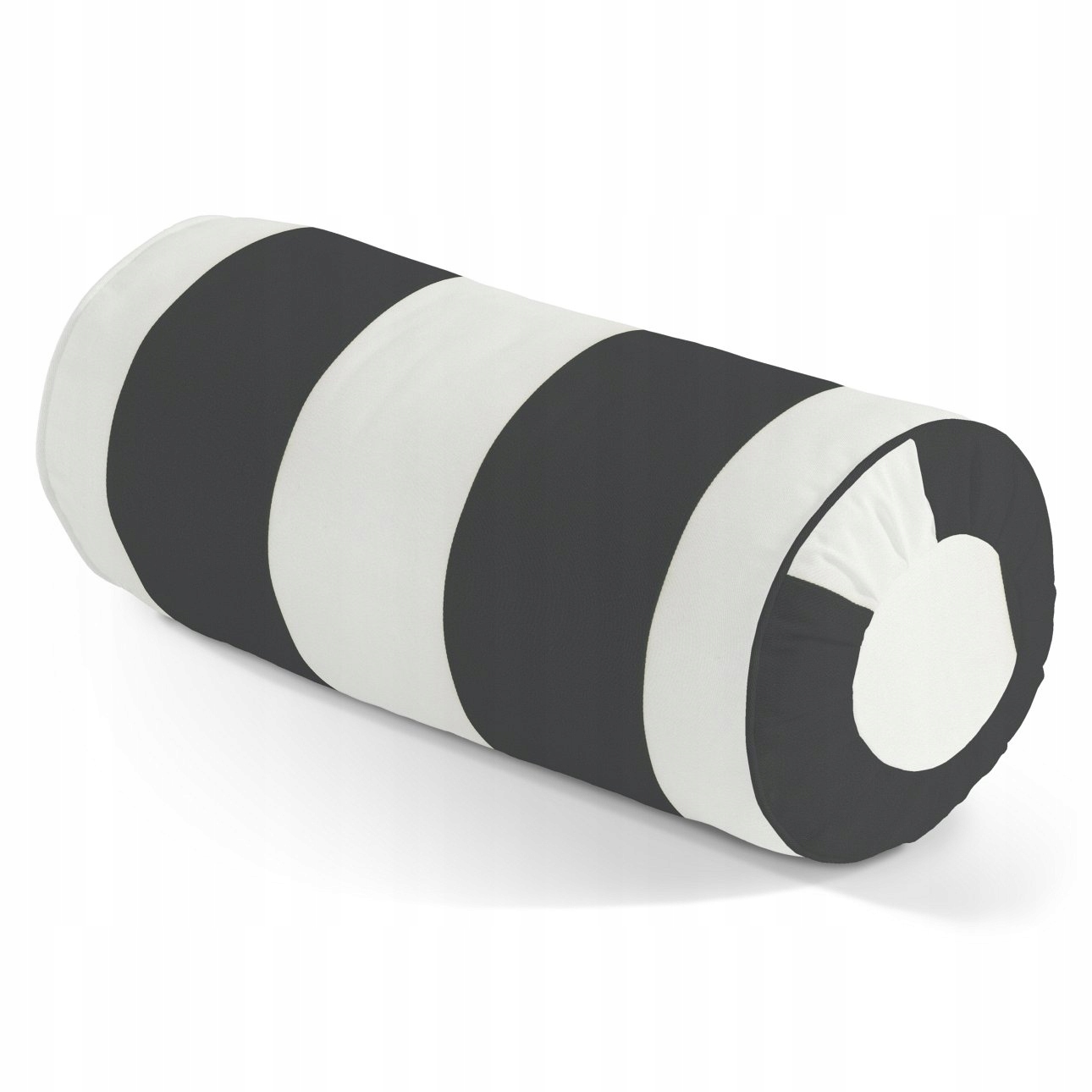 Dekoria Polštář váleček s pruhovanými záložkami