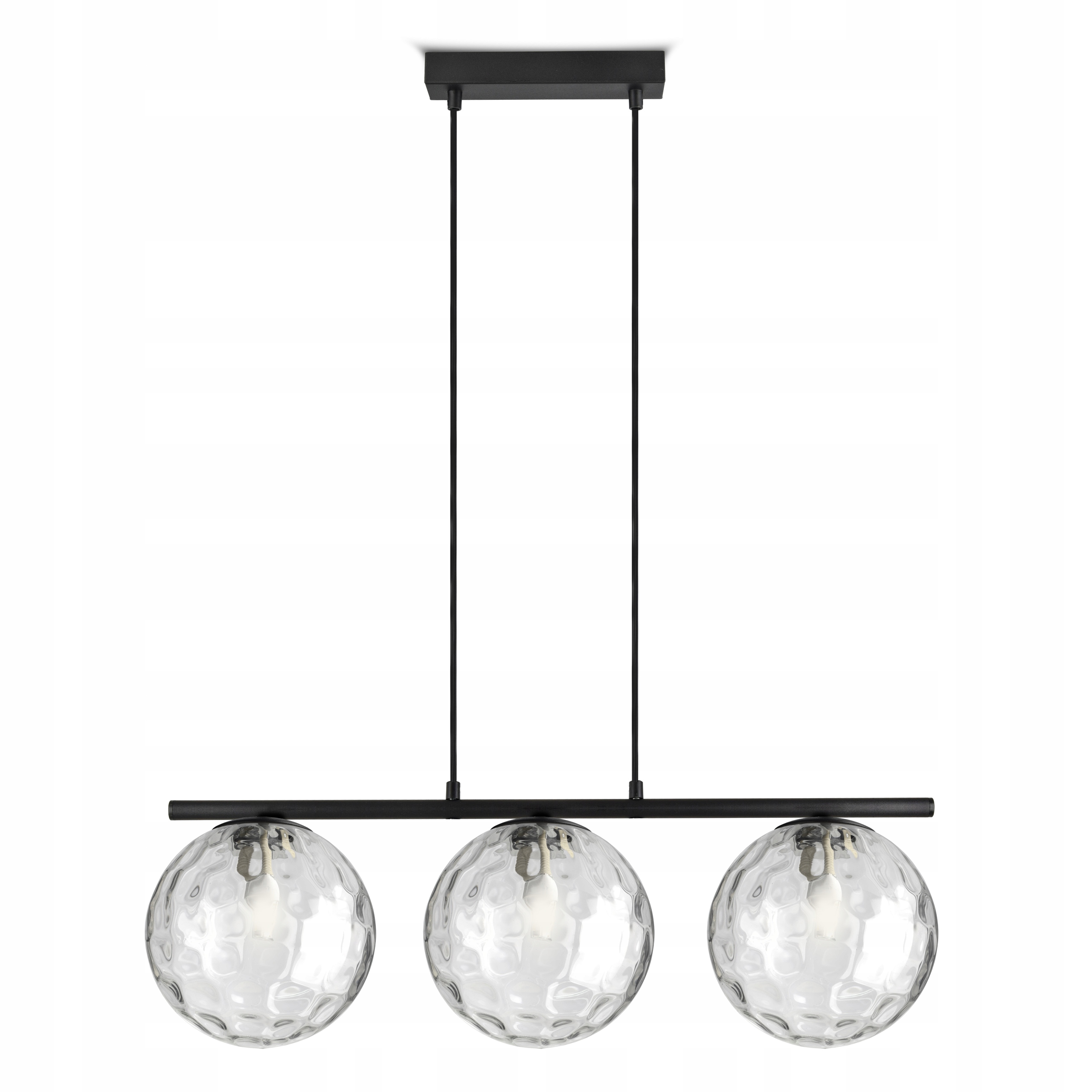 Velká závěsná stropní lampa nad stůl se skleněnými koulemi BZR3 Texture Led G9