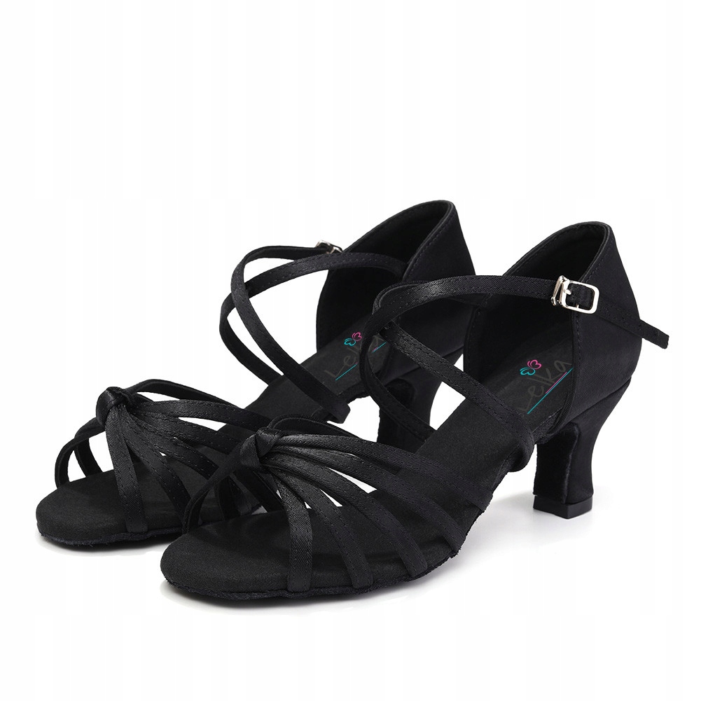 Buty Do Tańca Taneczne Latino Salsa Czarne 5cm