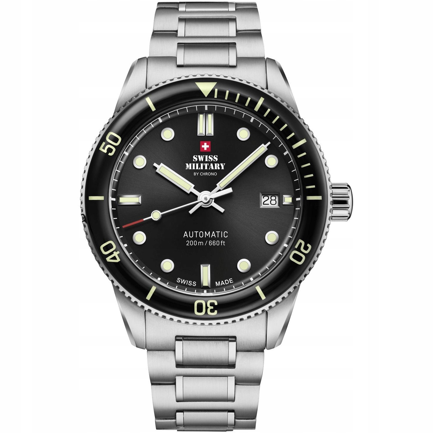 Pánské Hodinky Swiss Military by Chrono SMA34106.01 stříbrné
