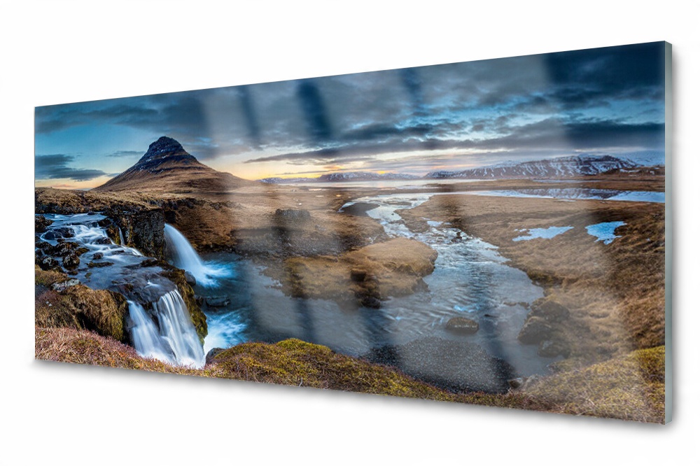 

Panel szklany do kuchni Wodospad Rzeka 125x50