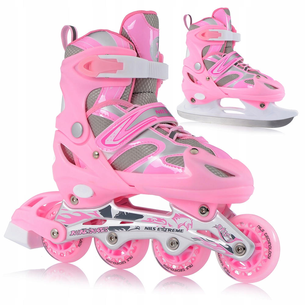 Brusle 2V1 2v1 Kolečkové Brusle A Brusle Na Led Regulovatelné vel. 39-42